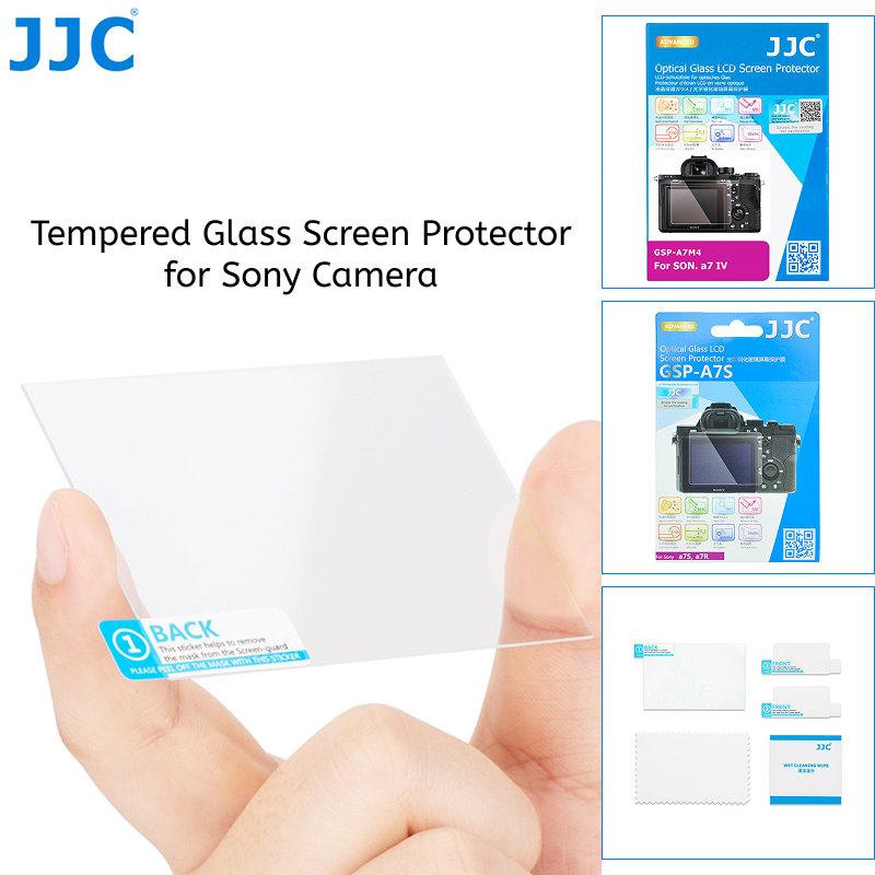 JJC Sony กล้องหน้าจอ LCD Protector กระจกนิรภัยสําหรับ Sony A7M5 A7RVI A7R6 A7 V IV III II ZV-1F ZV-1 ZV-E10 II A7C2 A3 A7R3 A3 A3 A6700R