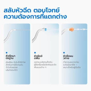 usmile C10 Water Flosser ไหมขัดฟันพลังน้ำ 4 ทำความสะอาด ถังเก็บน้ำขนาด 180 มล อายุการใช้งานแบตเตอรี่ 95 วัน ระดับการกันน้ำ IPX8 ประกอบด้วยหัวฉีด 3 อัน แบบพกพา