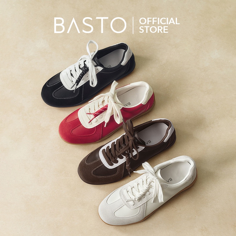 BASTO Women's Ballet Sneakers รองเท้าบัลเล่ต์ รองเท้าผ้าใบ D3809