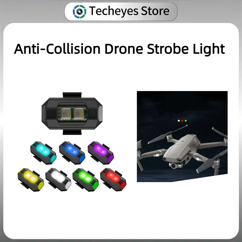Techeyes Anti-Collision Drone Strobe Light - แบบพกพา LED Beacon สําหรับ DJI Drone Night Flight Safet