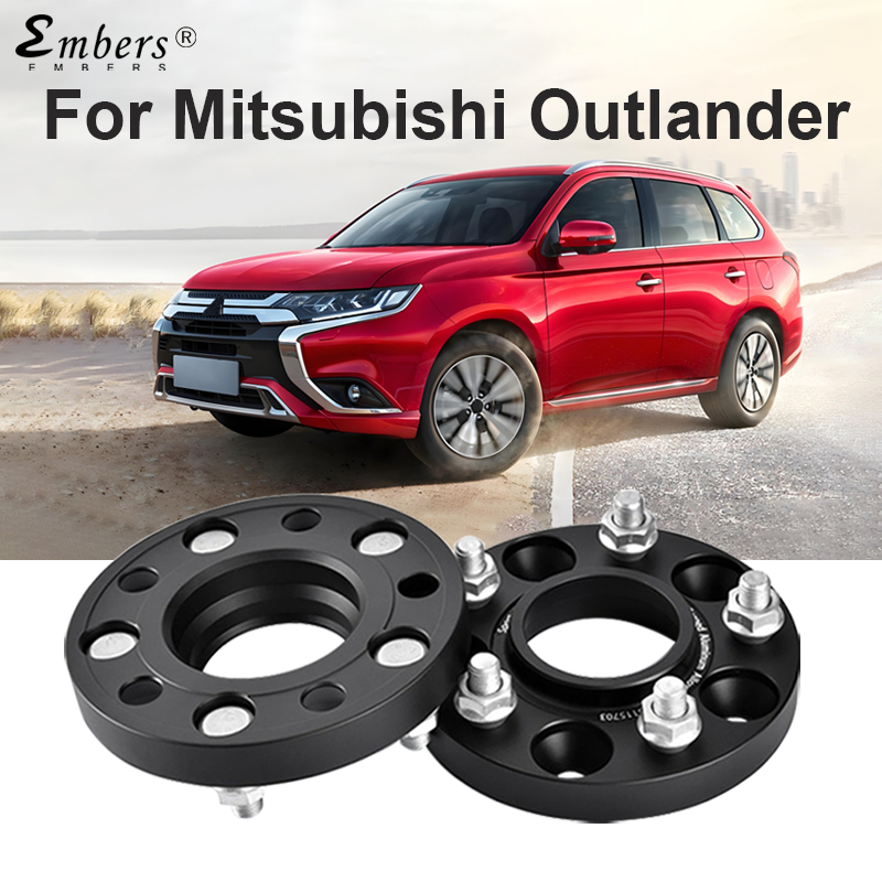 Embers สําหรับ Mitsubishi Outlander PCD 5x114.3 CB 67.1 M12x1.5 ปลอมแปลงอลูมิเนียมสีดําล้อ Spacers H
