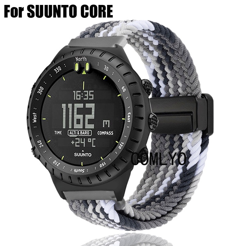 สําหรับ Suunto Core สายนาฬิกาอัจฉริยะผู้หญิงผู้ชายไนลอนปุ่มแม่เหล็กสายรัดข้อมือนาฬิกา TOP สร้อยข้อมื