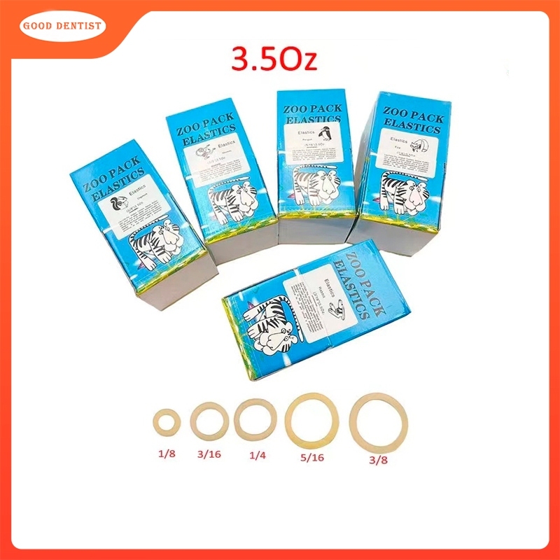 5000ชิ้น/กล่องทันตกรรมจัดฟันยางยืดผูกโซ่ยางรัด3.5ออนซ์50แพ็ค/กล่อง