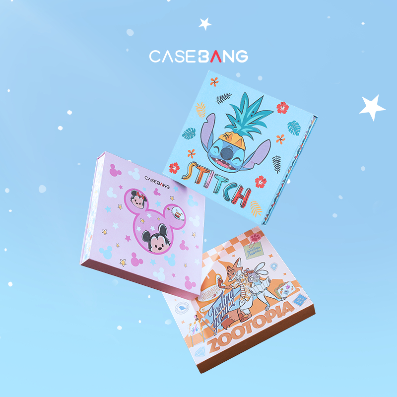 CASEBANG Black ImagiSnap Disney Case Set with TPU & PC Drop-Resistant Magnetic Compatible Design for iPhone 13-17, รวมการป้องกันเลนส์และถุงลมนิรภัย