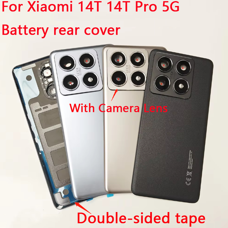 ฝาครอบกระจกด้านหลังสําหรับ Xiaomi 14T Pro 5G ด้านหลังเปลี่ยนแบตเตอรี่, Mi14T ฝาครอบด้านหลังพร้อมเลนส์กล้อง