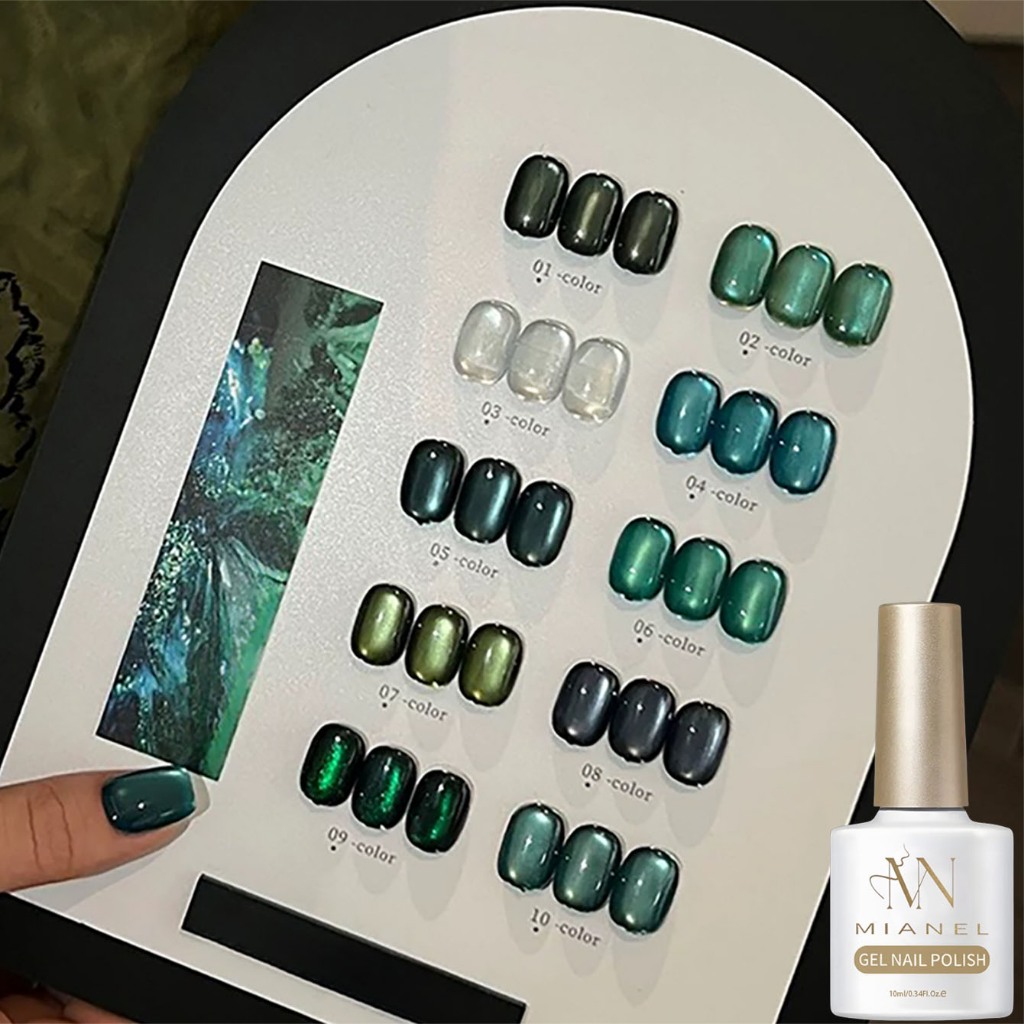 MIANEL Malachite Stone Cat Eye Gel 2026 Viral Jade, Emerald & Moss Green Shades | Hyped Trend Glass 