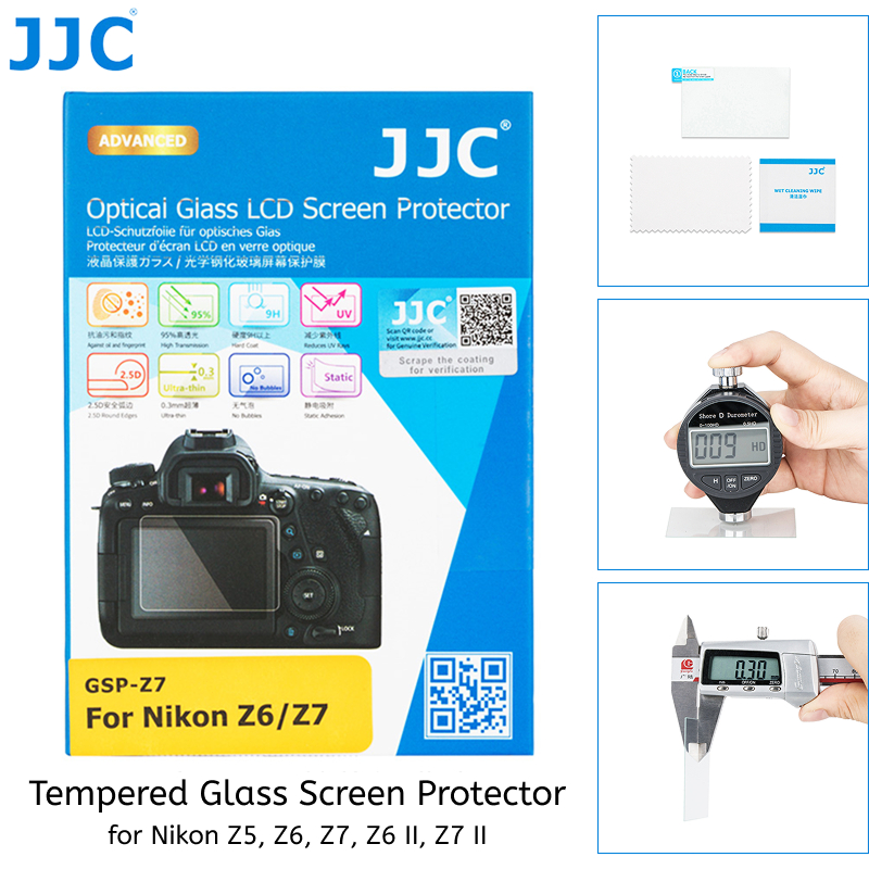 JJC ป้องกันหน้าจอสําหรับ Nikon Z7II Z6II Z5 Z6 Z7 Z6 II Z7 II กล้อง LCD กระจกนิรภัยสติกเกอร์