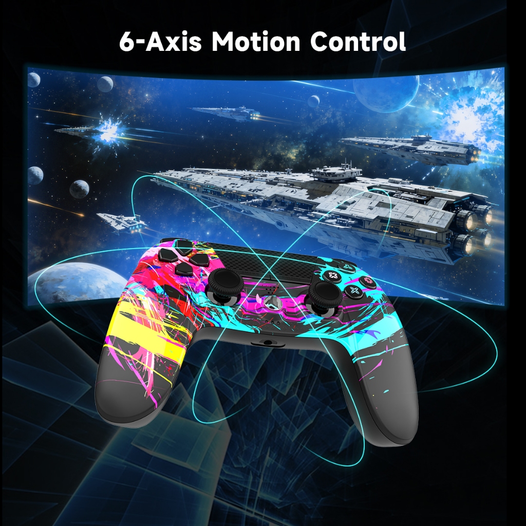 ASRVA เกมแพดบลูทูธไร้สาย สําหรับ Ps4 /PS4Elite Slim Pro Console  Android IOS โทรศัพท์มือถือ คอมพิวเตอร์ เกมแพด PS4 สําหรับแล็ปท็อป ราคา ถูกที่สุด ดีลบีเคเค แกลเลอรีภาพที่ 4