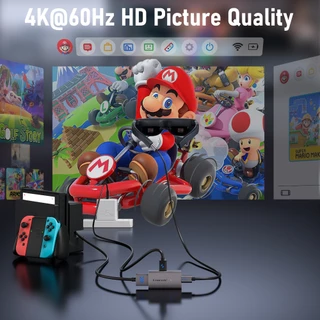 Lemorele LD48 AR อะแดปเตอร์ 4k60Hz USB C Display Port Adapter รองรับคอมพิวเตอร์พร้อมคอนโซลเกม HDMI กล่องทีวีต่างๆ และจอพกพา RayNeo AR แว่นตา