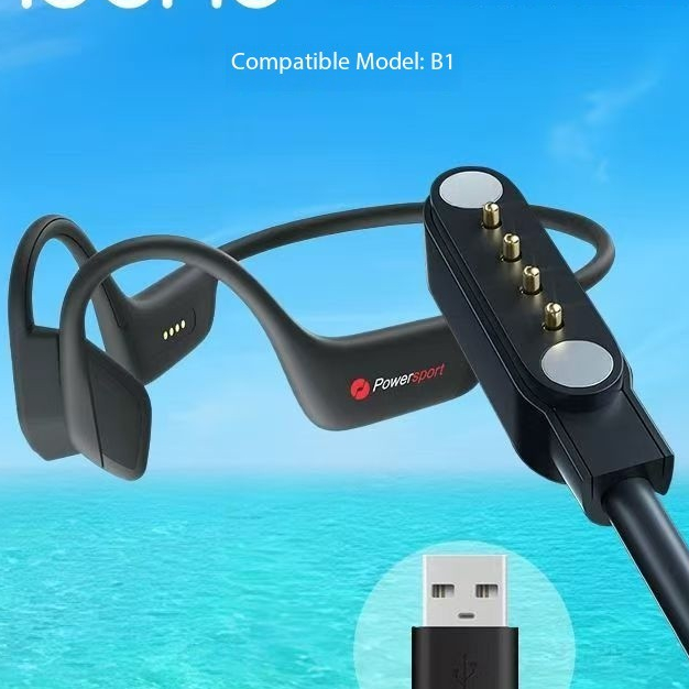 แท่นชาร์จแม่เหล็ก USB สําหรับ Lenovo PowerSports B1/B5 Air-Bone Conductive ชุดหูฟังบลูทูธ Magnetic Absorption Charger สาย