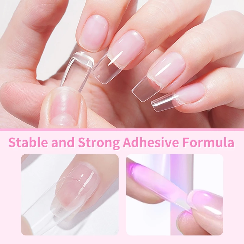 BORN PRETTY 6 in 1 Nail Glue Gel Soft Tips Glue Base Rhinestone Gel Polish Nail Strengthener thumbnail 6