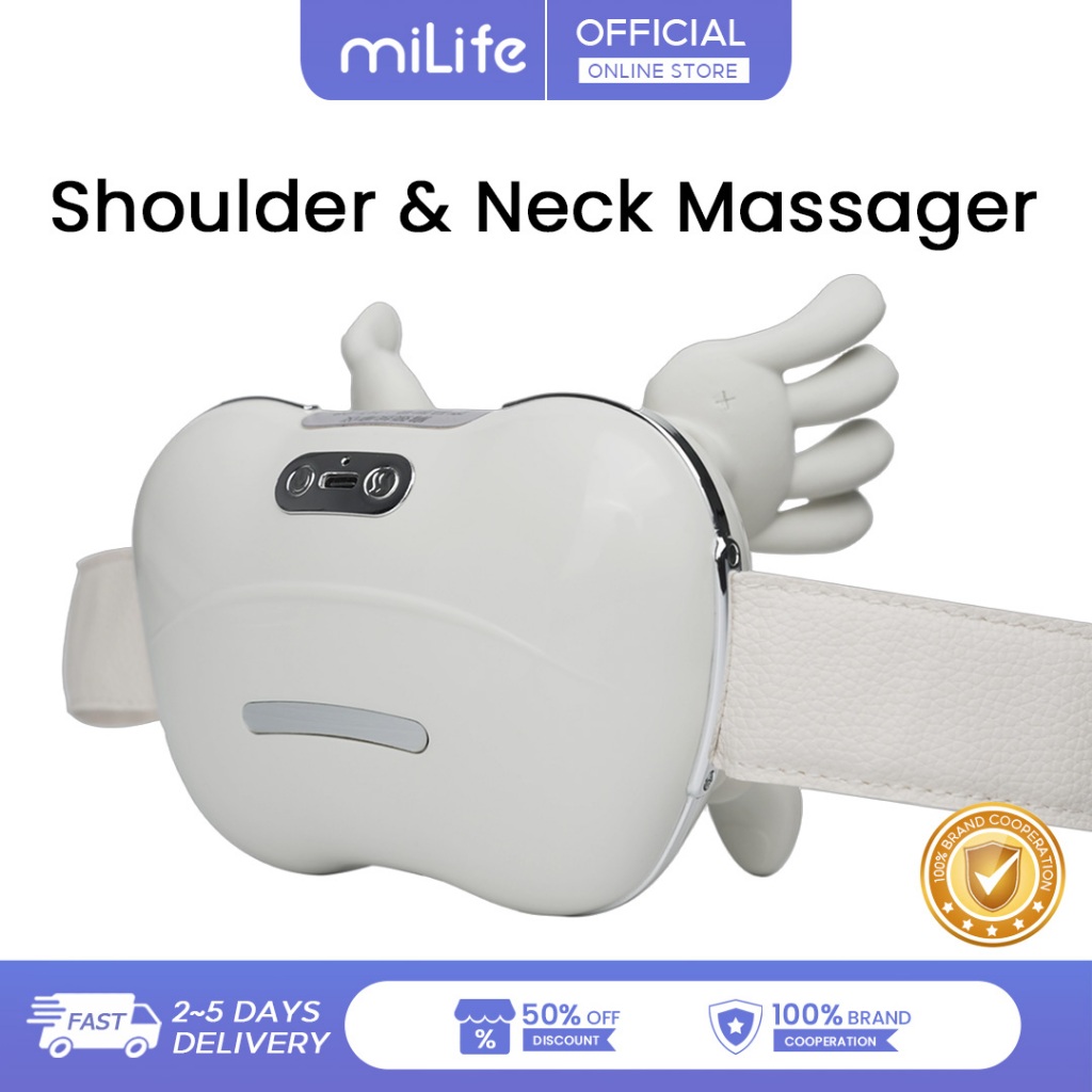 MiLife M8 เครื่องนวดไหล่และคอ 4D Hand-Like Massage Care ความร้อน + นวด Combo การออกแบบตามหลักสรีรศาส