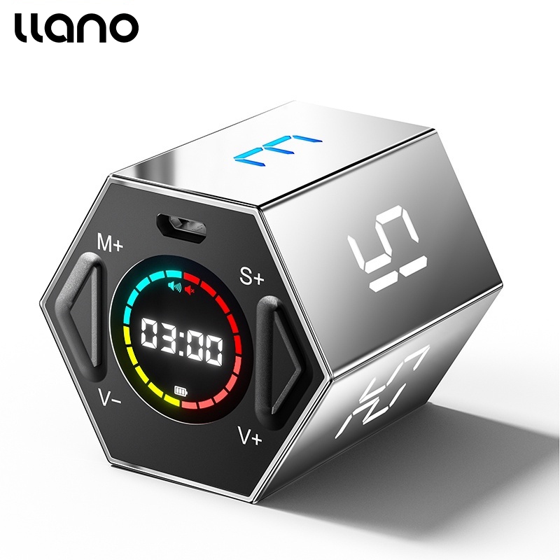 llano Ticktime ตัวจับเวลา timer นาฬิกาจับเวลานาฬิกาจับเวลาดิจิตอล Led สําหรับทํางานออกกําลังกาย นาฬิกาในครัว