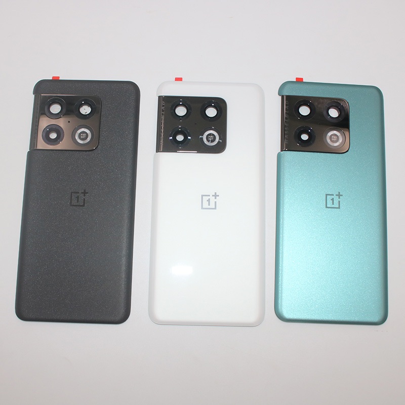 สําหรับ OnePlus 1 + 10 Pro 10Pro NE2210 NE2211 ฝาหลังแบตเตอรี่อะไหล่ซ่อมด้านหลังแผงกระจกเลนส์กล้องกา