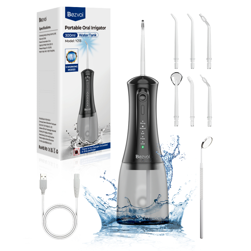 (รับประกัน 2 ปี) จัดส่งภายใน 24 ชั่วโมง【COD】[ลดล้างสต๊อก]  Bezvoi Y213 Flosser น้ําแบบพกพาไร้สาย, 300ML, ชาร์จ Irrigator ปากกระจกช่องปากสําหรับวงเล็บฟันเหงือกทําความสะอาด Care Cavity Protection,สําหรับจัดฟันทําความสะ เครื่องทำความสะอาดฟัน