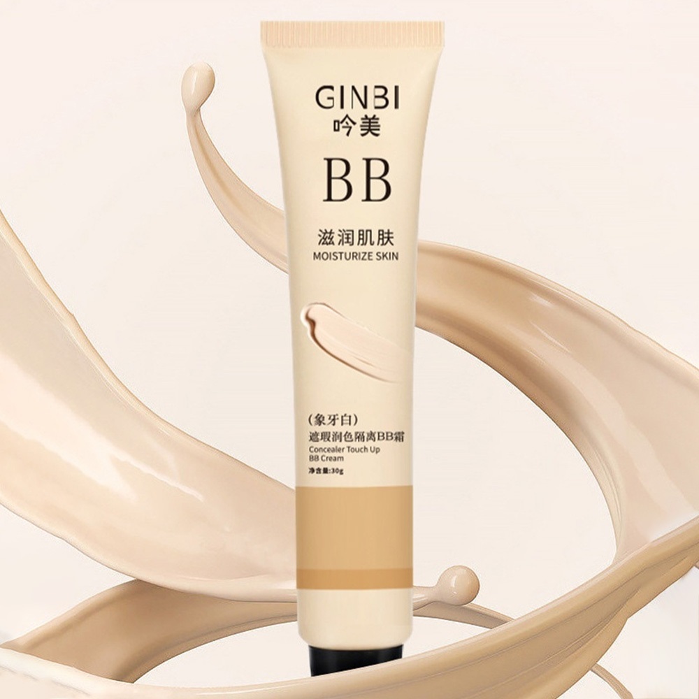 【FREE GIFT】GINBI Liquid Foundation BB Cream Brightens Skin Tone Isolation Lasting Non-Greasy Student Waterproof Moisturizing Liquid Foundation - รูปที่ 3