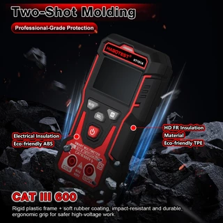 HABOTEST HT161A ( HT123 อัพเกรด ) มัลติมิเตอร์แบบดิจิตอล 600V การตรวจจับแรงดันไฟฟ้า AC/DC 4000 นับเพิ่มฟังก์ชั่นความจุ/จอแสดงผลพร้อมหน้าจอขนาดใหญ่ความละเอียดสูงและขาตั้ง