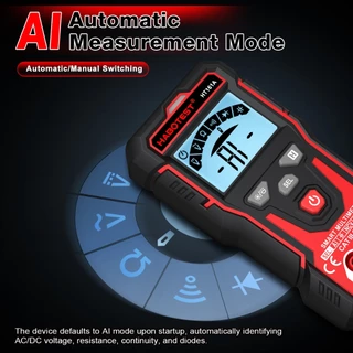 HABOTEST HT161A ( HT123 อัพเกรด ) มัลติมิเตอร์แบบดิจิตอล 600V การตรวจจับแรงดันไฟฟ้า AC/DC 4000 นับเพิ่มฟังก์ชั่นความจุ/จอแสดงผลพร้อมหน้าจอขนาดใหญ่ความละเอียดสูงและขาตั้ง