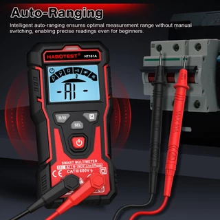 HABOTEST HT161A ( HT123 อัพเกรด ) มัลติมิเตอร์แบบดิจิตอล 600V การตรวจจับแรงดันไฟฟ้า AC/DC 4000 นับเพิ่มฟังก์ชั่นความจุ/จอแสดงผลพร้อมหน้าจอขนาดใหญ่ความละเอียดสูงและขาตั้ง