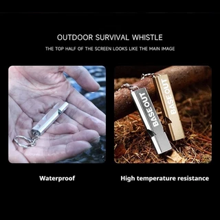 BASE OUT อลูมิเนียมฉุกเฉินกลางแจ้งนกหวีด Survival