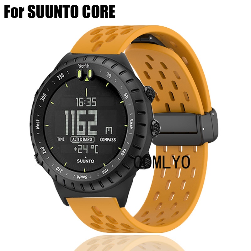 สําหรับ Suunto Core Smart Watch Strap ผู้หญิงผู้ชายซิลิโคนปุ่มแม่เหล็ก Band สายรัดข้อมือนาฬิกาเข็มขั