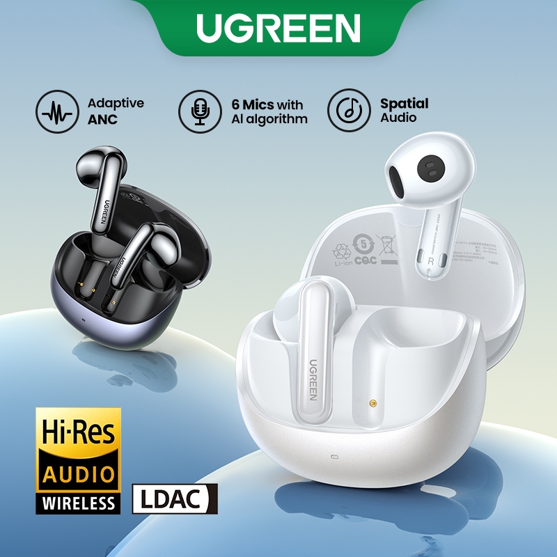 UGREEN หูฟังเปิดหู HiTune H6 Pro ตัดเสียงรบกวน  ANC & ENC เทคโนโลยีการเข้ารหัสเสียง LDAC หูฟังบลูทูธ