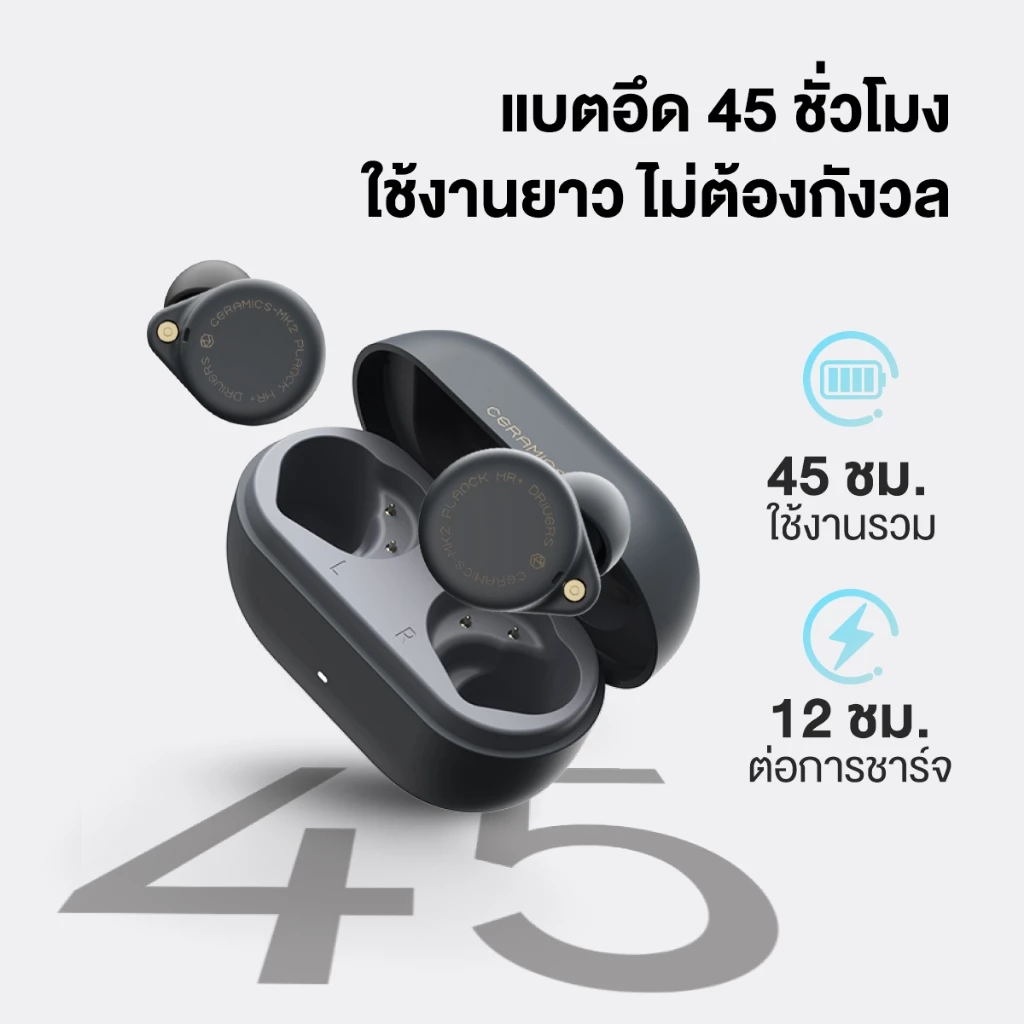 ROSESELSA Ceramics MK2 หูฟัง TWS ANC 40dB Hi-Res รับประกัน thumbnail 8