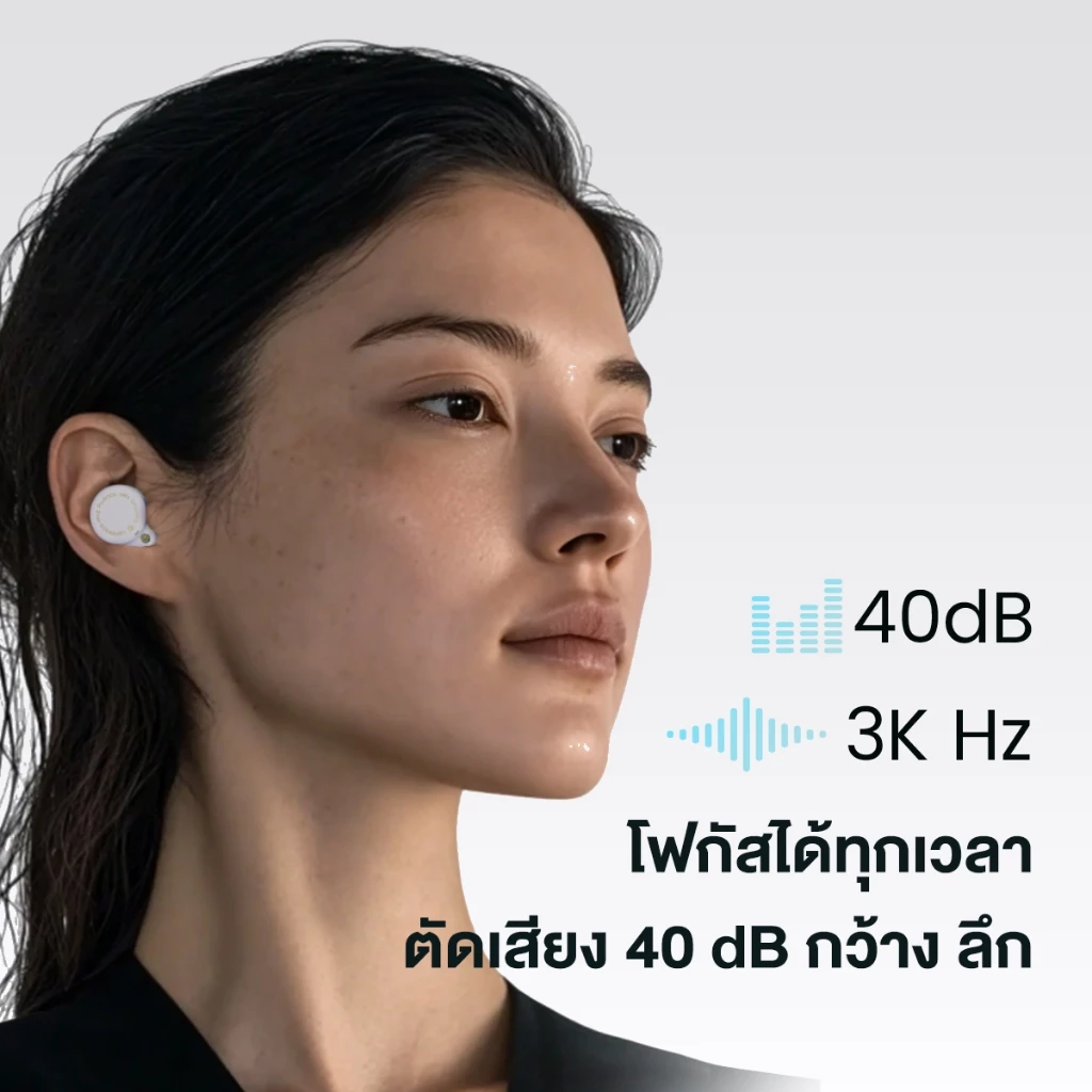 ROSESELSA Ceramics MK2 หูฟัง TWS ANC 40dB Hi-Res รับประกัน thumbnail 3