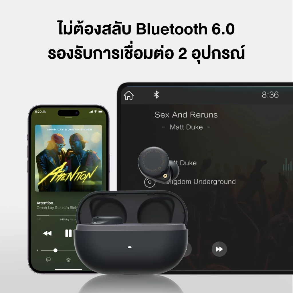 ROSESELSA Ceramics MK2 หูฟัง TWS ANC 40dB Hi-Res รับประกัน thumbnail 7