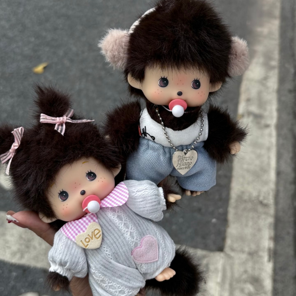 Mengqiqiของเล่นตุ๊กตา 15ซม จี้ตุ๊กตา ใช้สำหรับห้อยกระเป๋า พวงกุญแจห้อยกระเป๋า ห้อยคู่ ของขวัญวันเกิด