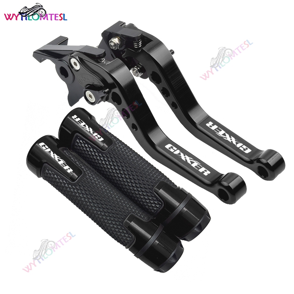 CNC อลูมิเนียมคลัทช์เบรคสําหรับ Suzuki Gixxer 150/155 GIXXER 150 Fi Handlebar Hand Grips พร้อมปลาย