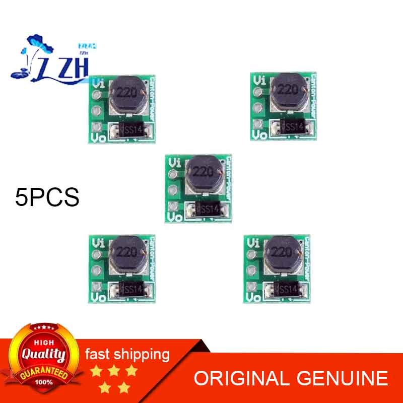 5PCS 1.5V 1.8V 2.5V 3V 3.3V 3.7V 4.2V ถึง 5V DC-DC Step Up โมดูลแรงดันไฟฟ้า Boost Converter Board 0.9-5V ถึง 5V