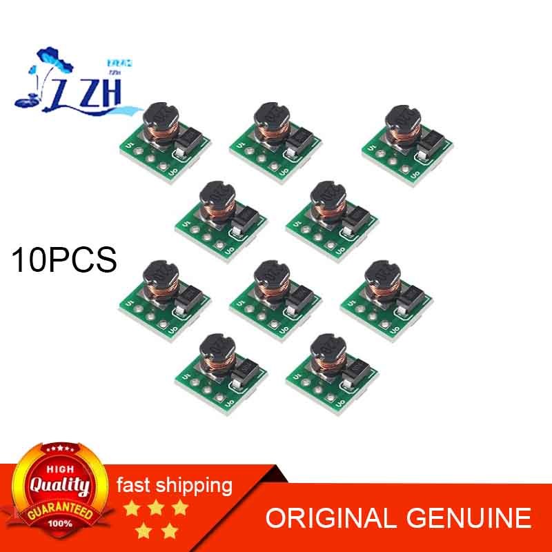 10pcs 1.5V 1.8V 2.5V 3V 3.3V 3.7V 4.2V ถึง 5V DC-DC Step Up โมดูลแรงดันไฟฟ้า Boost Converter Board 0.9-5V ถึง 5V