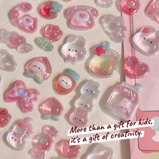 สติ๊กเกอร์นูน 3D สติ๊กเกอร์ Sticker PVC น่ารักกันน้ำ ตกแต่ง ไดอารี่ 3D สติกเกอร์บรรเทา ลายน่ารักลายน่ารักคิทตี้ สัตว์คริสตัล