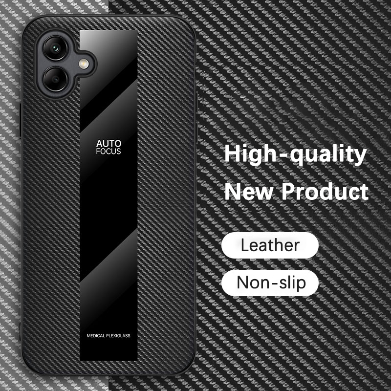 เคสสําหรับ Samsung Galaxy A06 4G SamsungGalaxyA06 SM-A065F SM-A065M เคสโทรศัพท์หนังอะคริลิคคาร์บอนไฟ