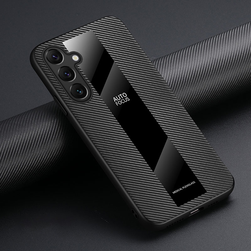 ปลอกสําหรับ Samsung Galaxy A36 5G SamsungGalaxyA36 เคสโทรศัพท์หนังอะคริลิคคาร์บอนไฟเบอร์ขอบนุ่มป้องก