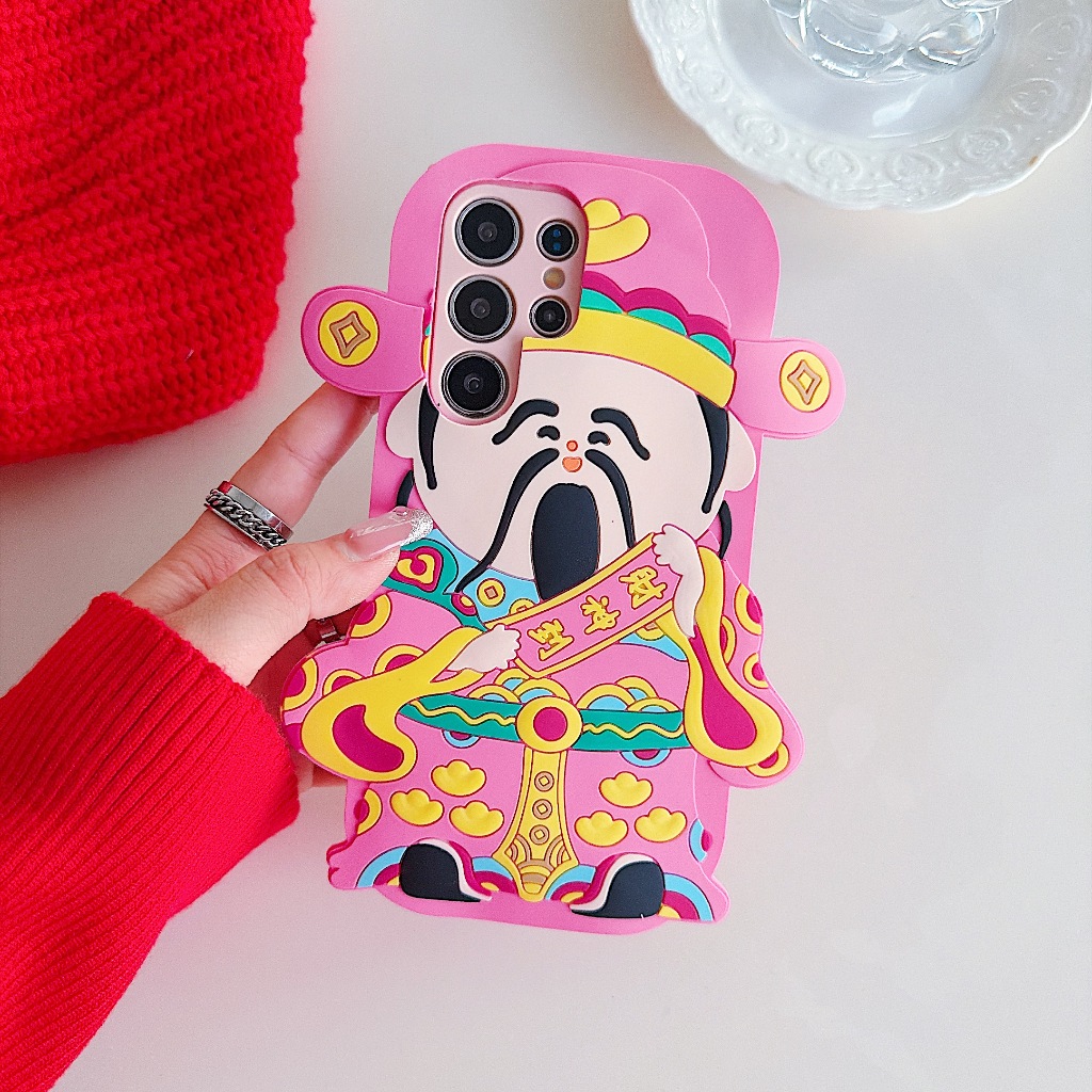 การ์ตูนน่ารัก 3D LUCKY GOD เคส Samsung Galaxy S26 Ultra S26 Plus S26 S25 FE S25 Ultra S25 Plus S25 S