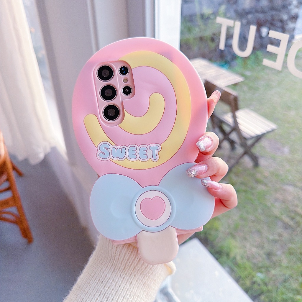 การ์ตูนน่ารัก 3D อมยิ้ม เคส Samsung Galaxy S26 Ultra S26 Plus S26 S25 FE S25 Ultra S25 Plus S25 S24F