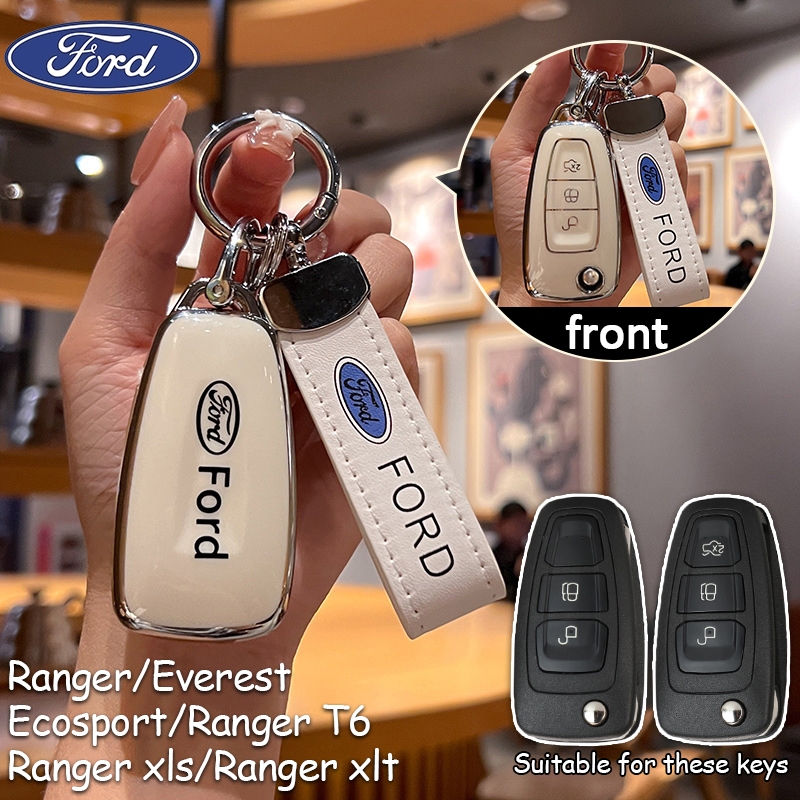 เคสกุญแจ Ford สําหรับ Ford Ranger/Everest/Ecosport/Ranger xls/ xlt 2014-2017/Ranger T6 ฝาครอบ เคสกุญแจพวงกุญแจ