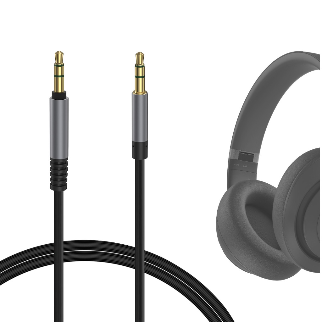 สายสัญญาณเสียง GEEKRIA เข้ากันได้กับ Beats Studio Pro/3/2, Solo 4/3/2, Pro, หูฟัง Mixr, สายสเตอริโอทดแทน 3.5 มม. (4 ฟุต/1.2 ม.)