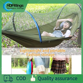 Outdoor Hammock with Net for 1-2 Pax | Camping, Hiking Gear | 200lbs Capacity, Portable Camping Exquisite Picnic Ultra Light Hammock