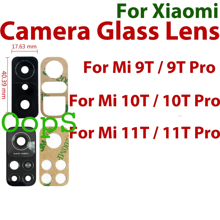 ฝาครอบเลนส์กล้องด้านหลังสําหรับ Xiaomi Mi 10T 11T 9T Pro พร้อมสติกเกอร์กาว 100% ที่ดีที่สุด
