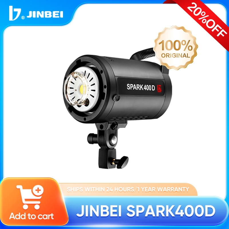 JINBEI SPARK400D 400W GN66 Professional Studio Flash Strobe พร้อมในตัว 2.4G ไร้สาย Creative ยิงสําหร