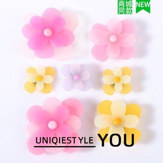 สไตล์ใหม่รองเท้าหัวเข็มขัดหลุมรองเท้าเครื่องประดับดอกไม้ ทํา…