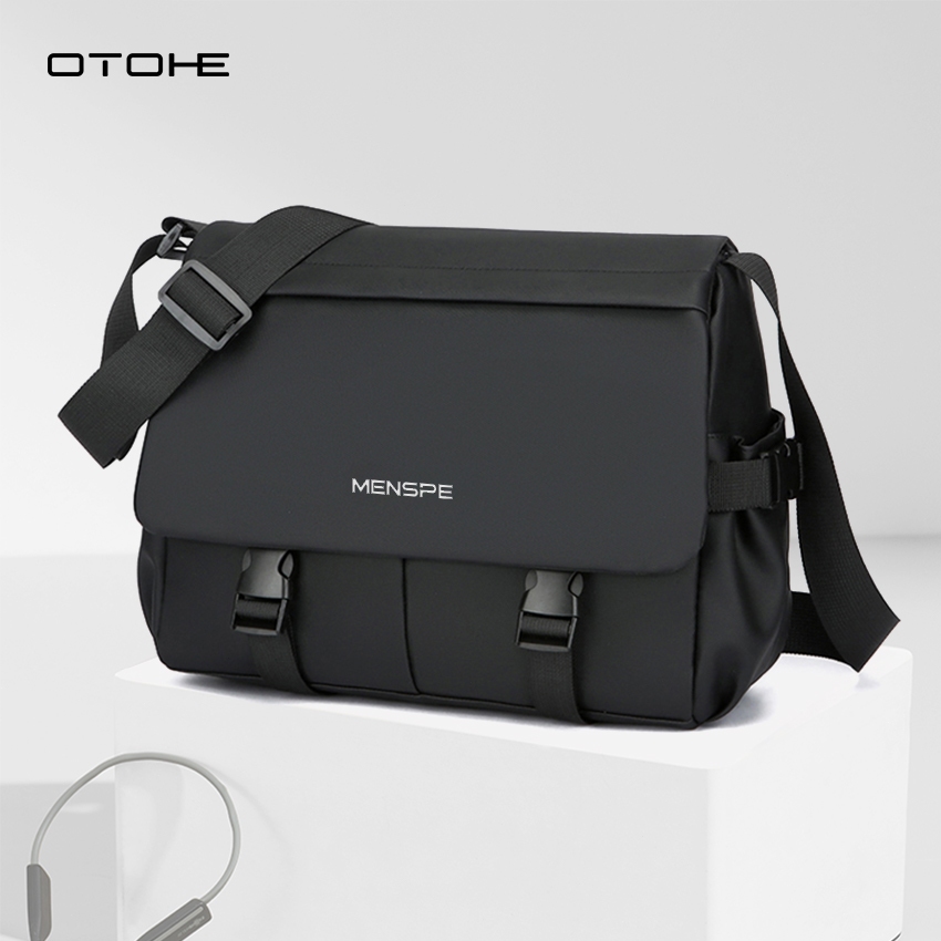 OTOHE ผู้ชายs กระเป๋าสะพาย Mini Cross Body Casual น้ําหนักเบา Messenger กระเป๋าขนาดใหญ่ความจุ Leisure Street กระเป๋า