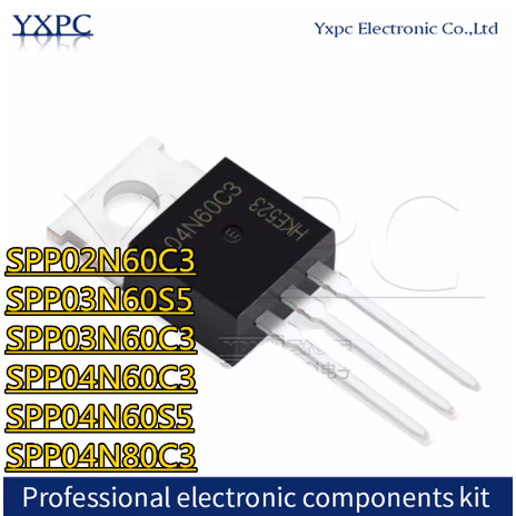 5PCS SPP02N60C3 SPP03N60S5 SPP03N60C3 SPP04N60C3 SPP04N60S5 SPP04N80C3 02N60C3 ทรานซิสเตอร์04N60C03S
