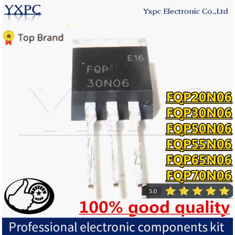 5PCS FQP20N06 FQP20N06L FQP30N06 FQP50N06 FQP55N06 FQP65N06 FQP70N06 20N06 50N06 45N06 45N06 70QP