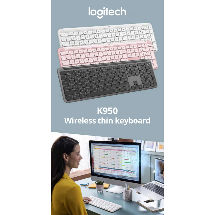 คีย์บอร์ดไร้สาย Logitech K950, ปุ่ม Easy Switch, ตัวรับสัญญาณ Loki Bolt USB, การเชื่อมต่อ Bluetooth