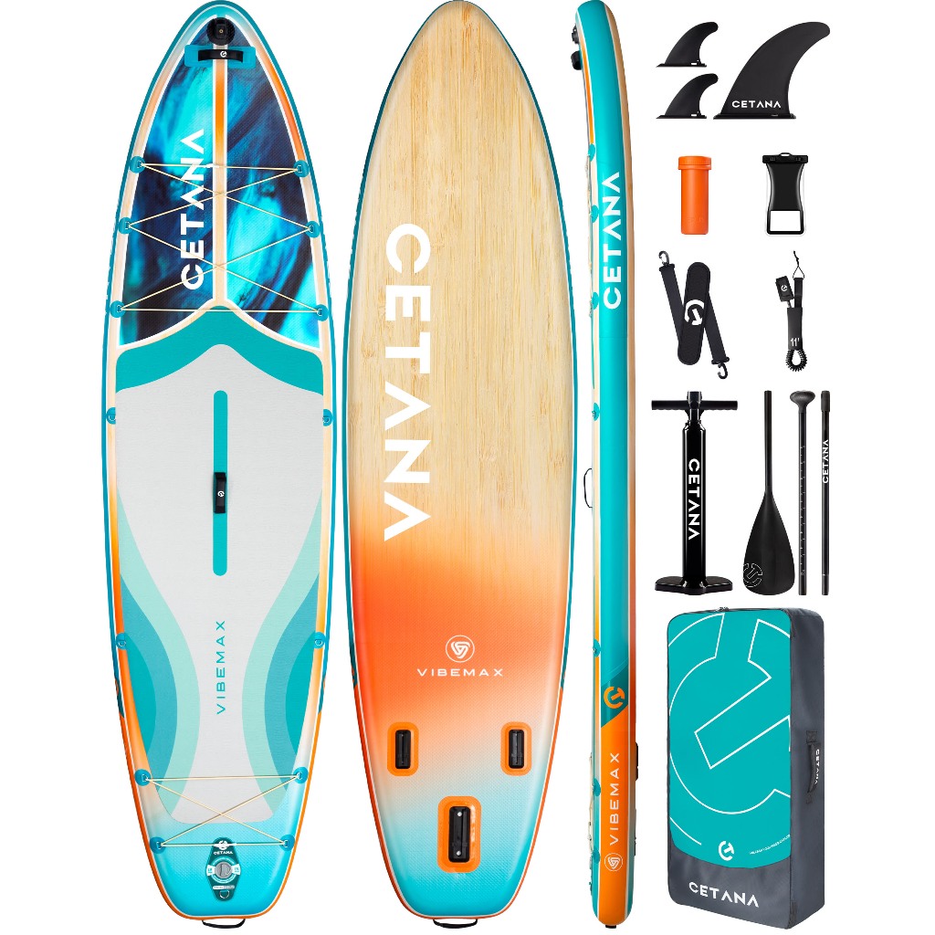 CETANA 116x35x6 SUP กันน้ํา inflatable paddle board ใช้งานได้ทั้งการพายและการตกปลาระบบท่ออากาศ