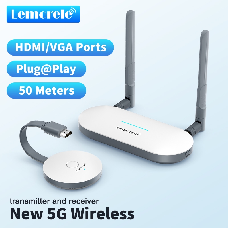 Lemorele G52R1 【พร้อมส่ง】Wireless video transmission HDMI transmitter receiver ไร้สาย เชื่อมต่อกล้องแล็ปท็อป กล่องรับสัญญาณเพื่อส่งสัญญาณโทรทัศน์ แสดงโปรเจคเตอร์